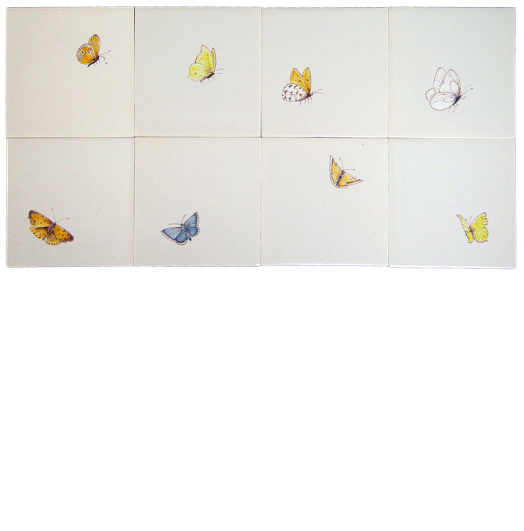 Vlinders klein 8 - 130 x 130 set (8 stuks)