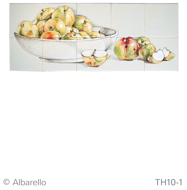 Witte kom met Appels 260 x 650 x 8