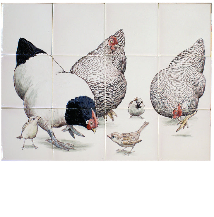 Kippen met Huismus 390 x 520 x 8