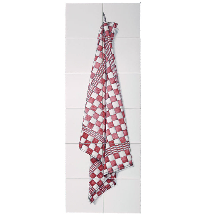 Theedoek Rood 780 x 260 x 8