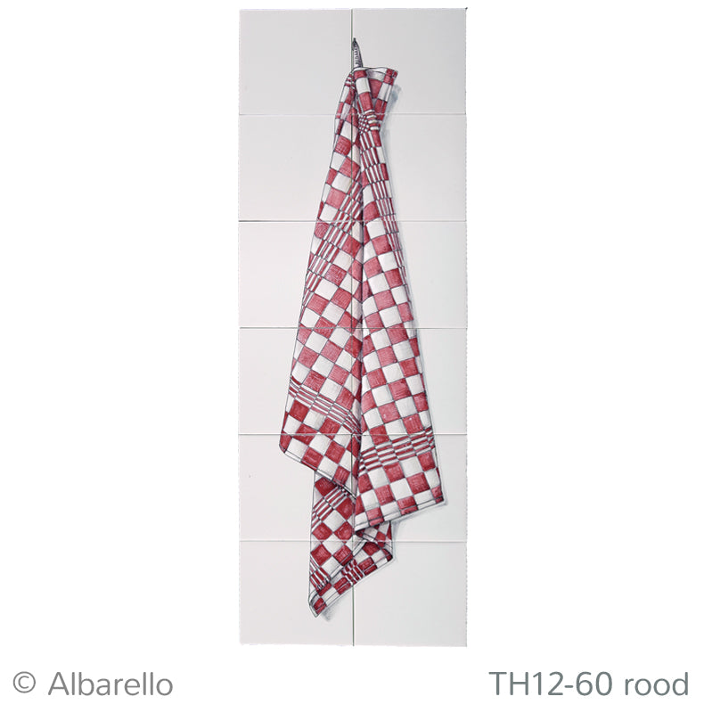Theedoek Rood 780 x 260 x 8