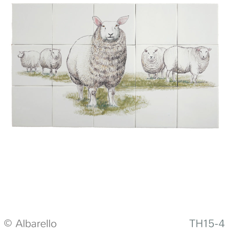 Schapen in weide 390 x 650 x 8