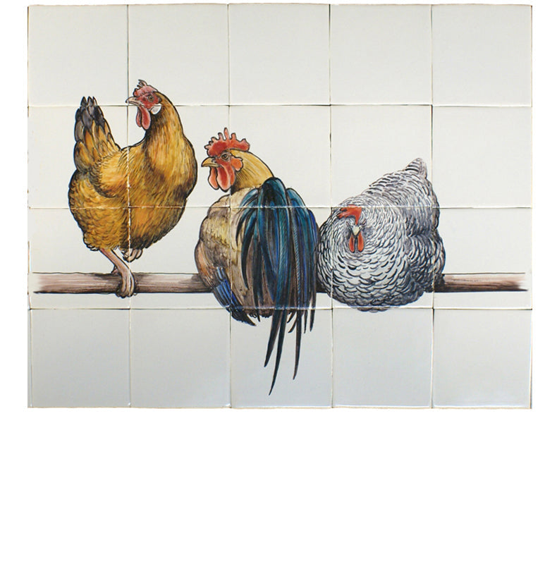 Drie Kippen op stok 520 x 560 x 8