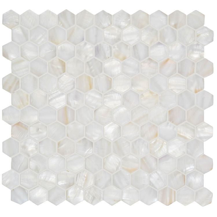 White Pearl Hexagon 295 x 285 x 2